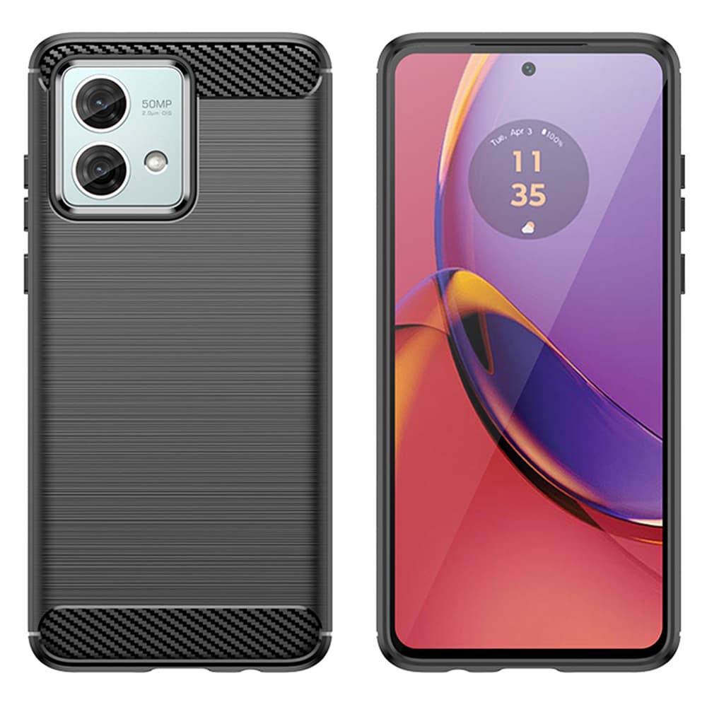 Techsuit Karbon Silikon Motorola Moto G84 Černý - náhled 2