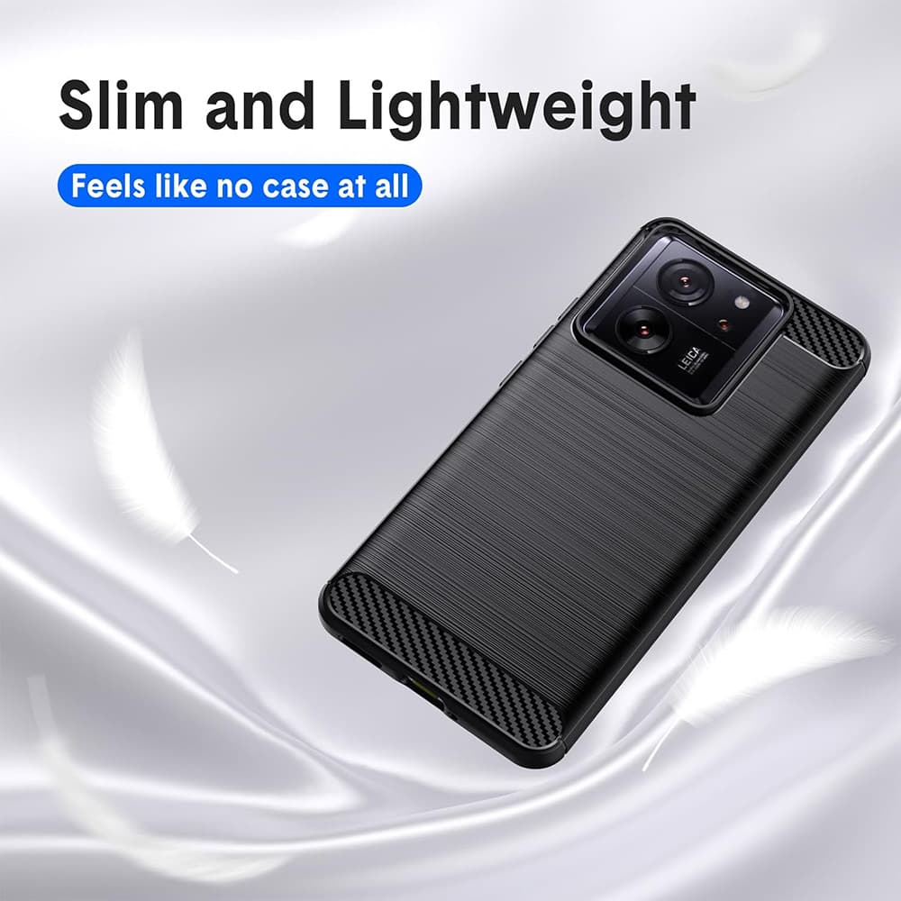 Techsuit Karbon Silikon Xiaomi 13T 13T Pro Černý - náhled 2
