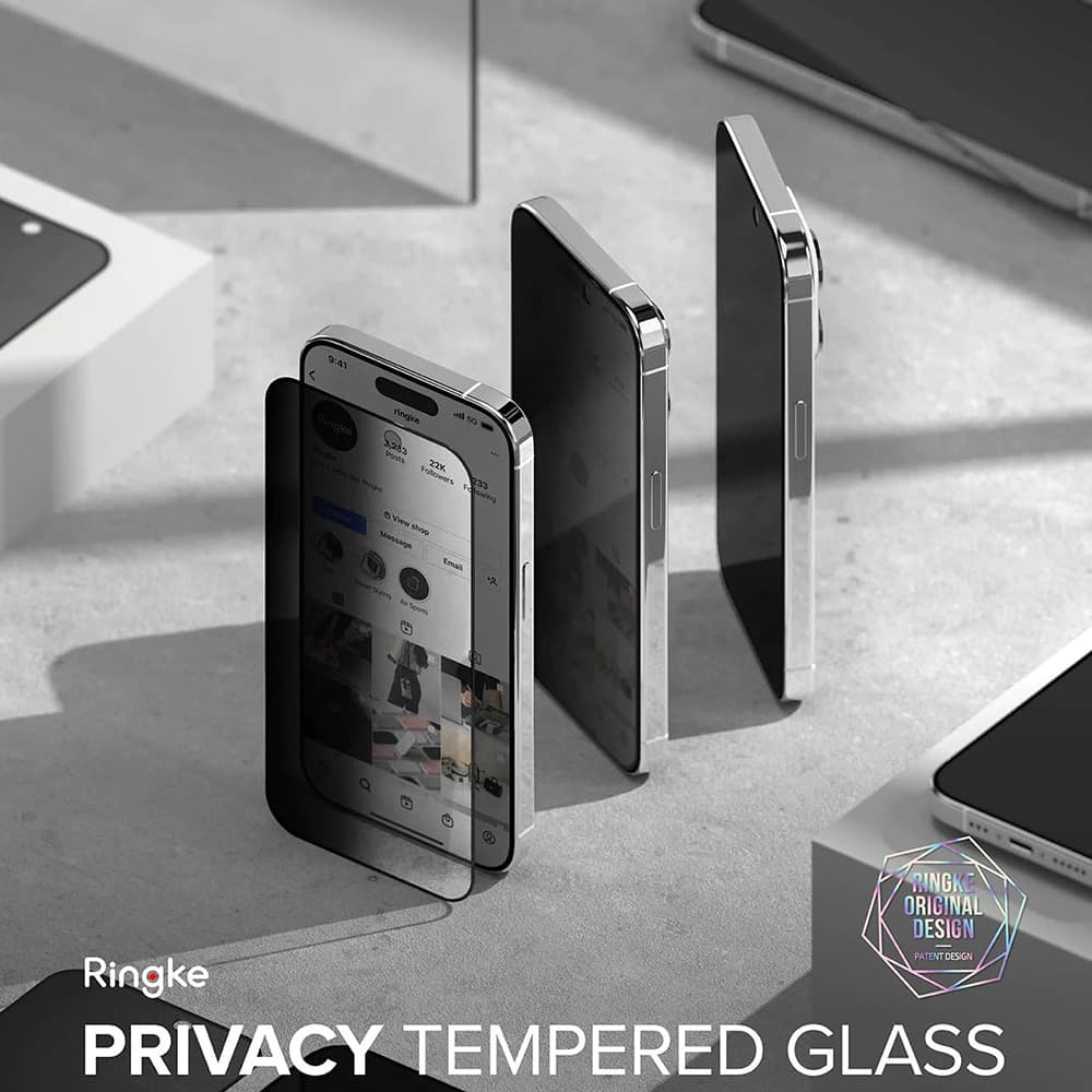 Ringke Tvrzené sklo iPhone 15 Pro Soukromí - náhled 2