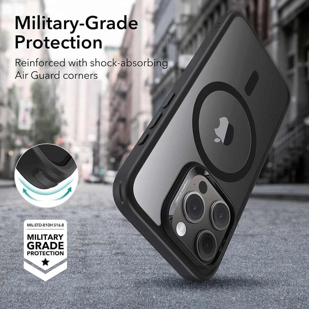 ESR Classic Hybrid HaloLock iPhone 15 Pro Max Čirá černá - náhled 2