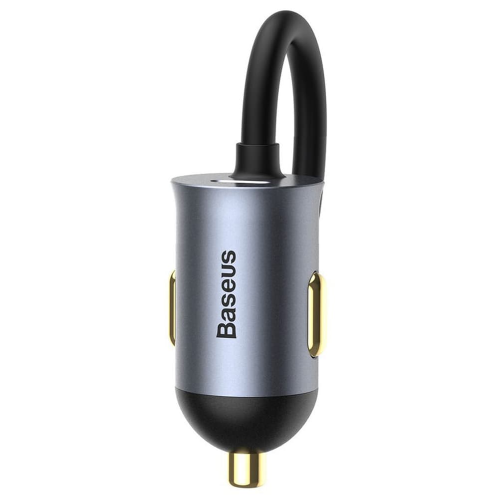 Baseus - nabíječka do auta Share Together (CCBT-A0G) - rozbočovač, 2x USB, 2x Type-C, rychlé nabíjení, 120 W - šedá - náhled 2