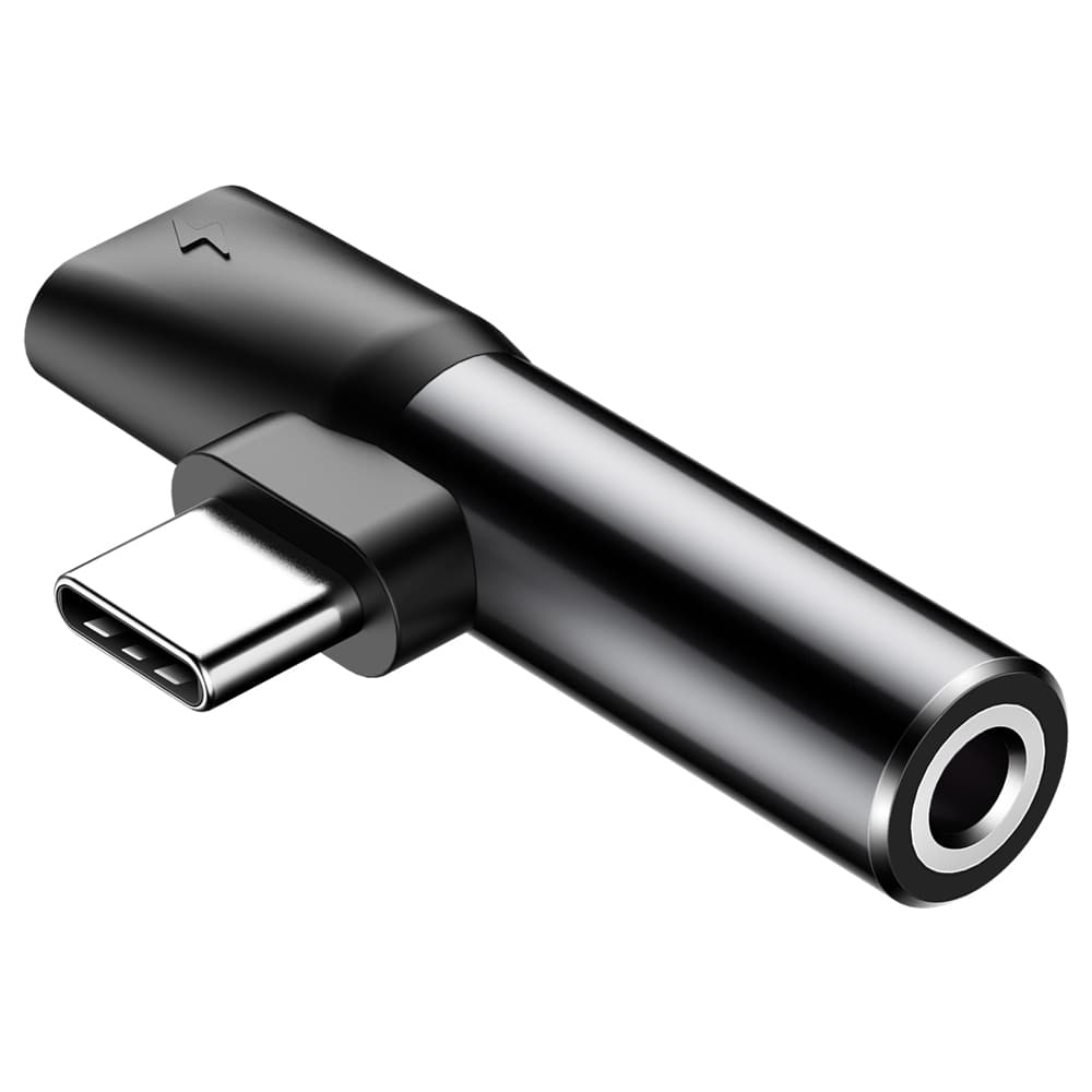 Baseus Audio adaptér L41 USB-C na USB-C Jack 3.5 mm Černý - náhled 2