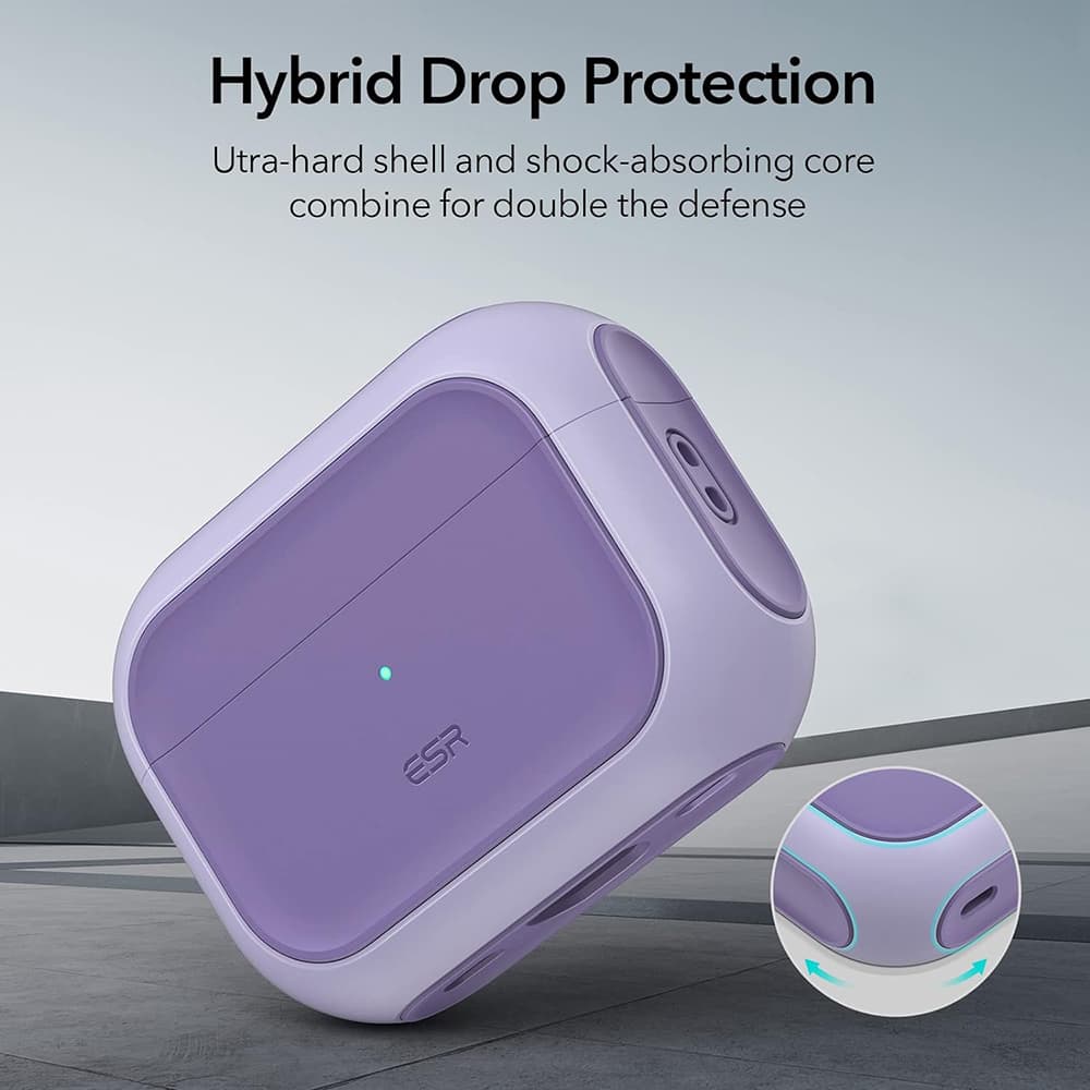 ESR Orbit Hybrid HaloLock pouzdro Apple AirPods Pro 1 2 levandulové - náhled 2