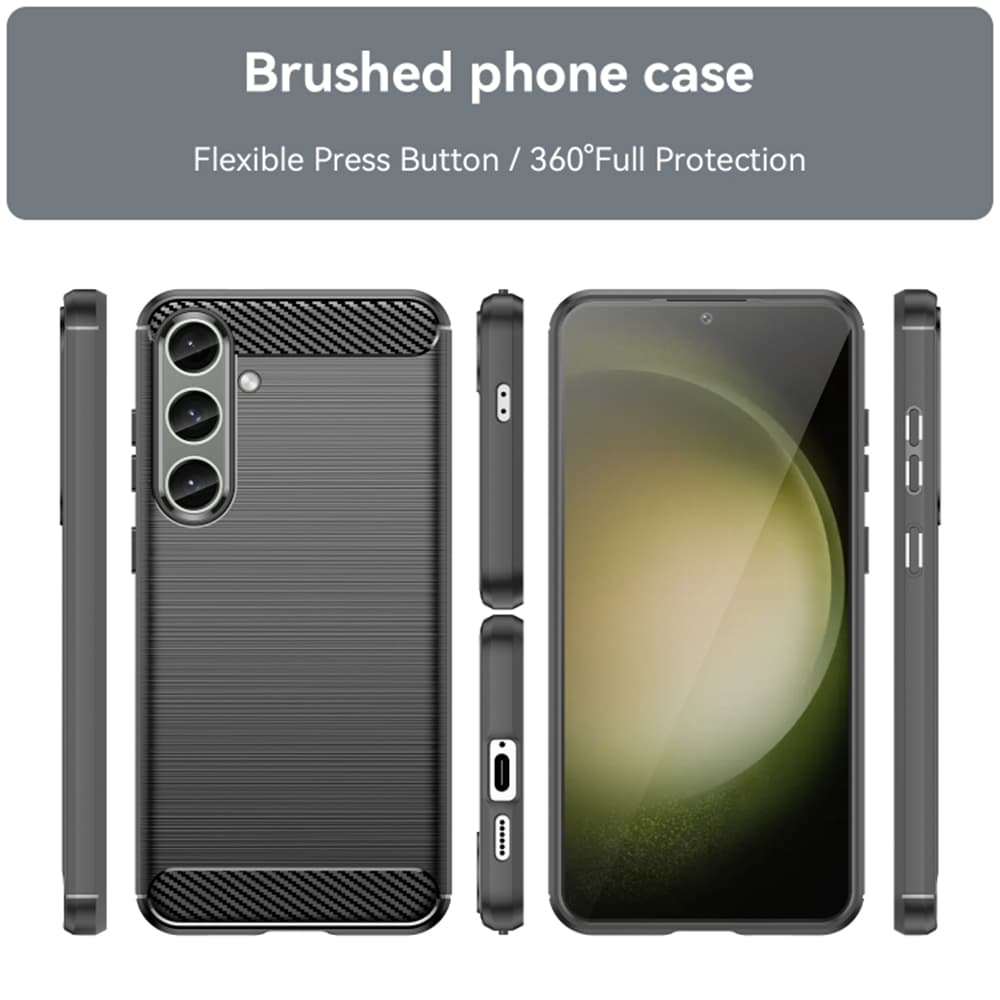 Techsuit Karbon Silikon Samsung Galaxy S24 Plus Černý - náhled 2