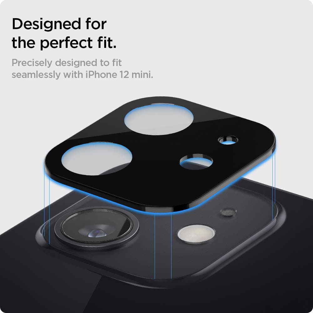 Techsuit Celé sklo kamery iPhone 12 Black - náhled 2