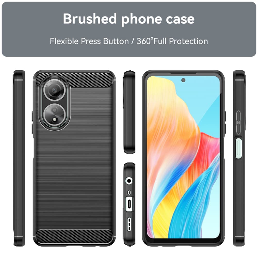 Techsuit Karbon Silikon Oppo A58 4G Černá - náhled 2