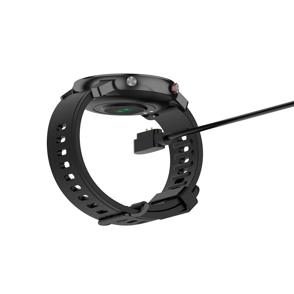 Techsuit Bezdrátový nabíjecí kabel pro SmartWatch Haylou Oneplus USB 3.5W Černý - náhled 2