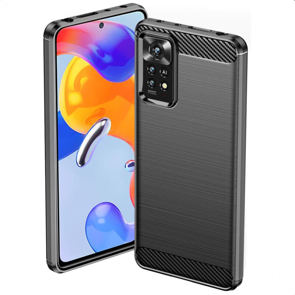 Techsuit Karbon Silikon Xiaomi Redmi Note 11 Pro 4G 5G 12 Pro 4G Černý - náhled 2