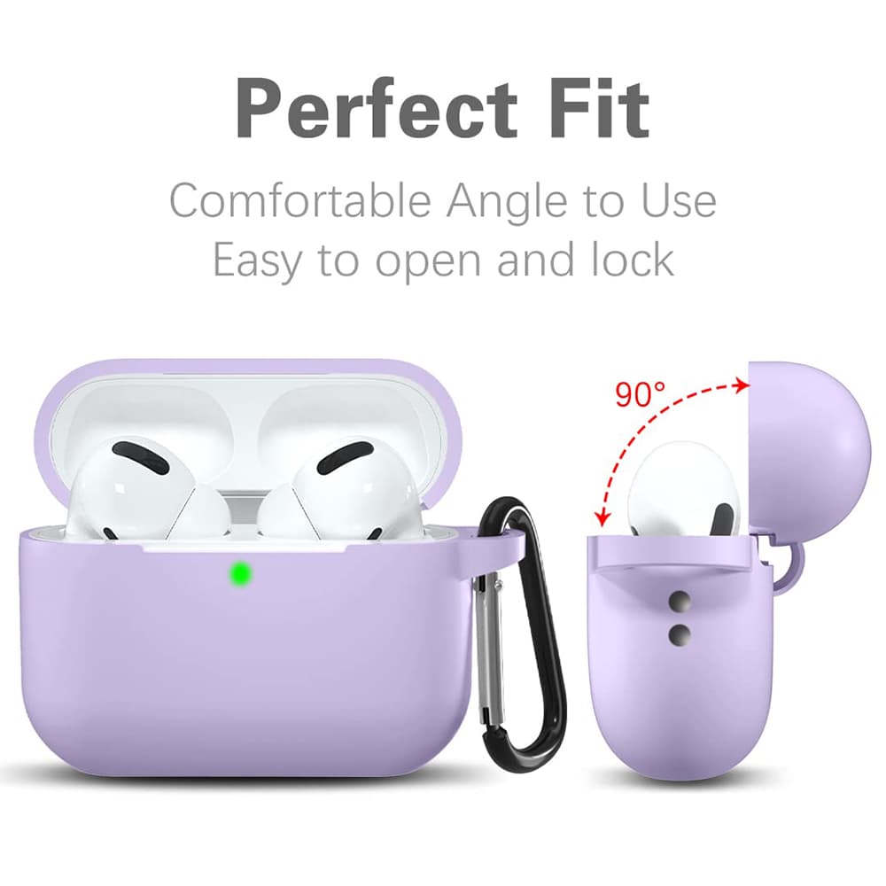 Techsuit Silikonové pouzdro pro AirPods Pro 1 2 Fialové - náhled 2