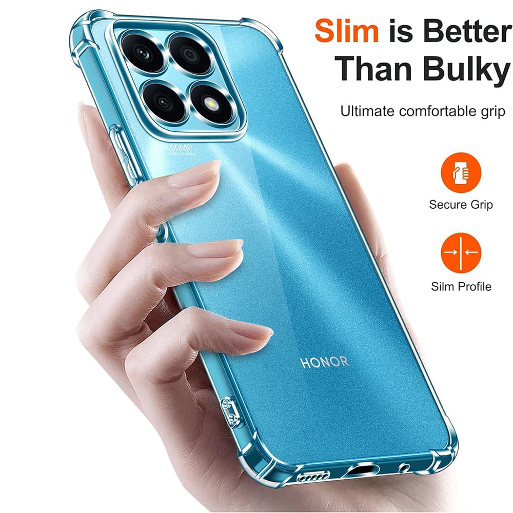 Techsuit Nárazuvzdorný Průhledný Silikon Honor X8a Clear - náhled 2