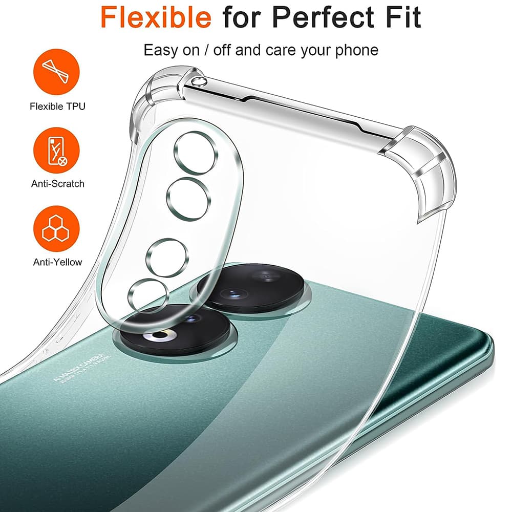 Techsuit Nárazuvzdorný Průhledný Silikon Honor 90 Clear - náhled 2
