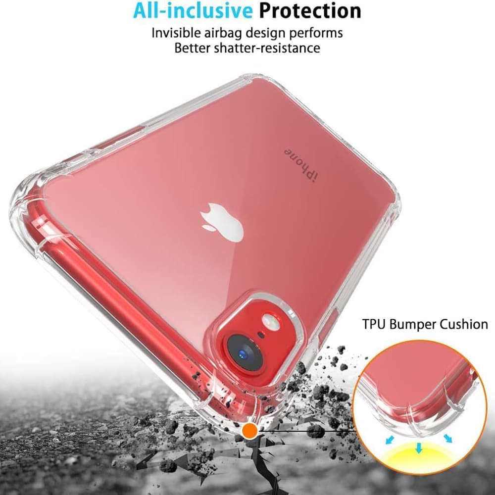 Techsuit Nárazuvzdorný Průhledný Silikon iPhone XR Clear - náhled 2