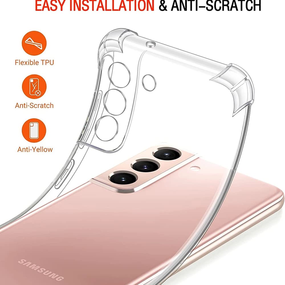 Techsuit Nárazuvzdorný Čirý Silikon Samsung Galaxy S21 FE 5G Clear - náhled 2