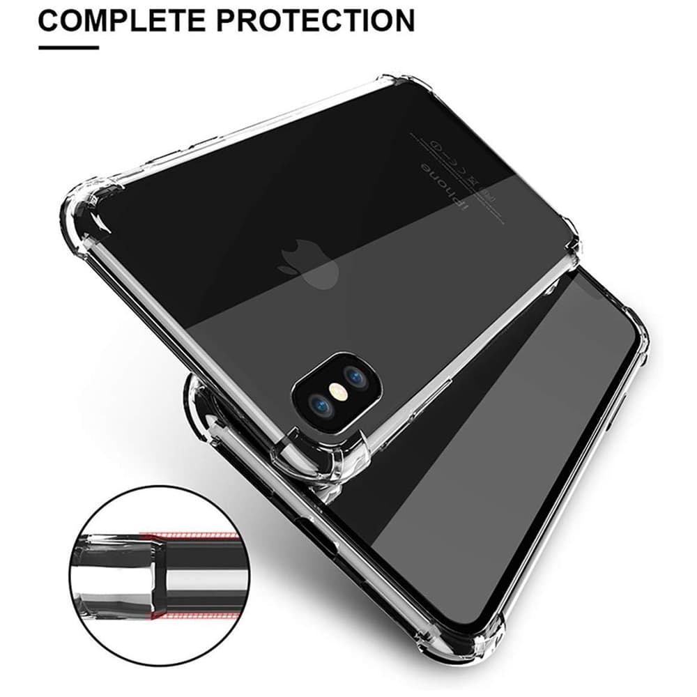 Techsuit Nárazuvzdorný Průhledný Silikon iPhone XS Max Clear - náhled 2