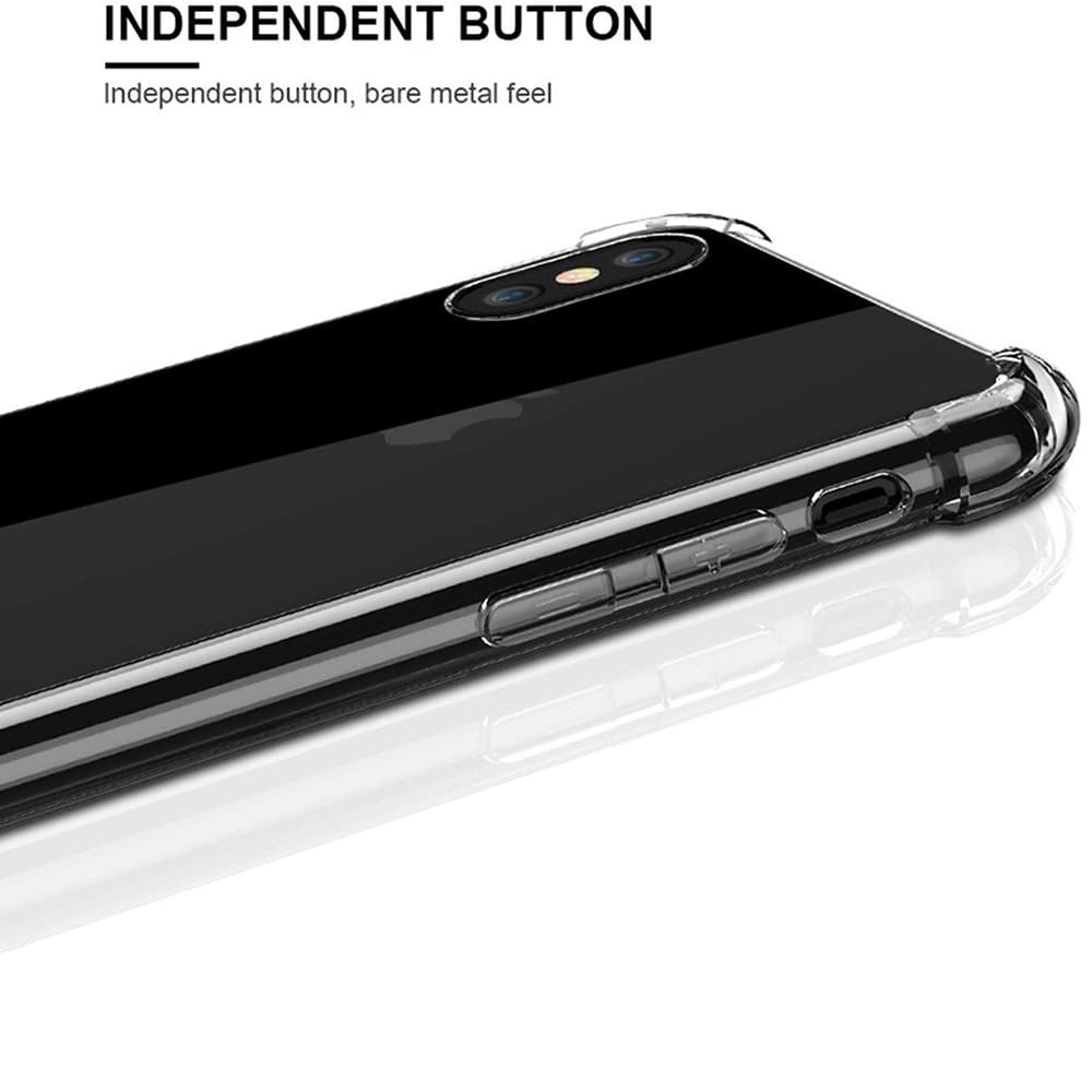 Techsuit Nárazuvzdorný Průhledný Silikon iPhone X iPhone XS - náhled 2