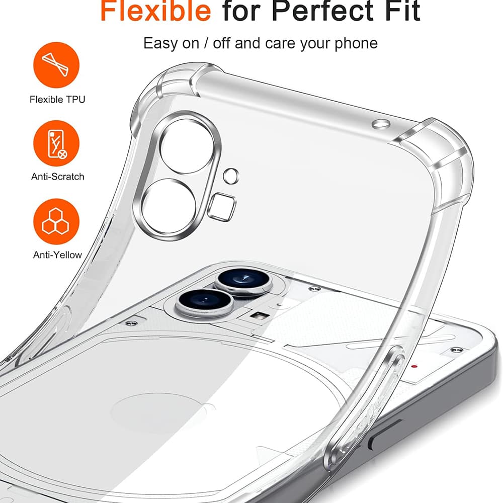 Techsuit Nárazuvzdorný průhledný silikon Nothing Phone (1) Clear - náhled 2