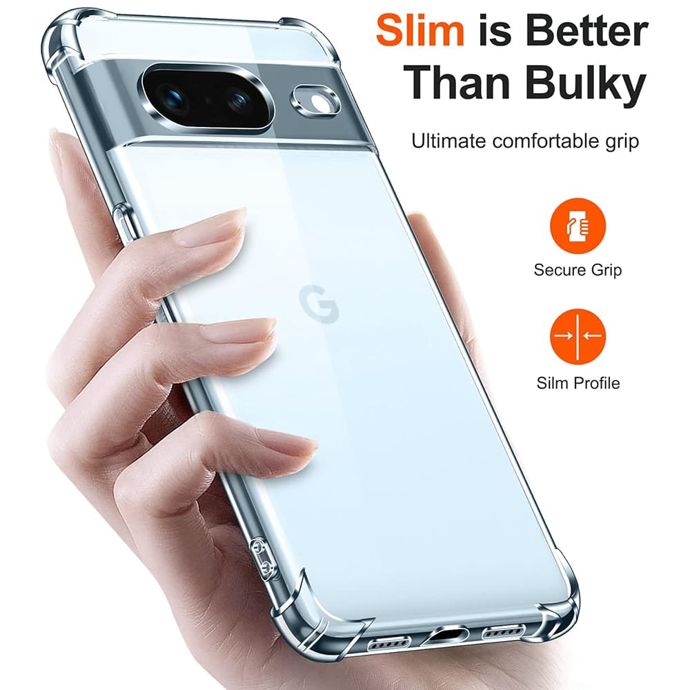 Techsuit Nárazuvzdorný Průhledný Silikon Google Pixel 8a Clear - náhled 2