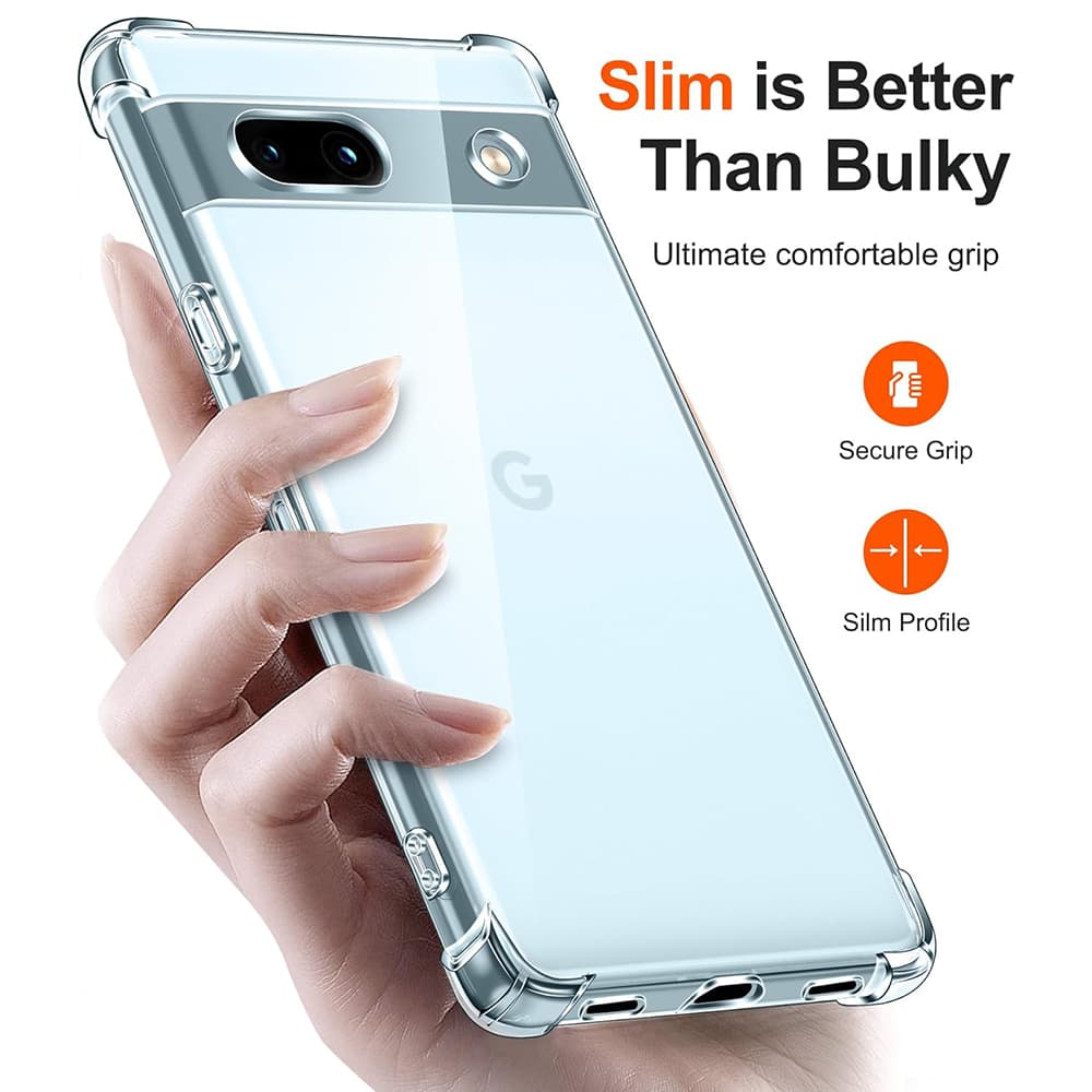 Techsuit Nárazuvzdorný Průhledný Silikon Google Pixel 7a Clear - náhled 2