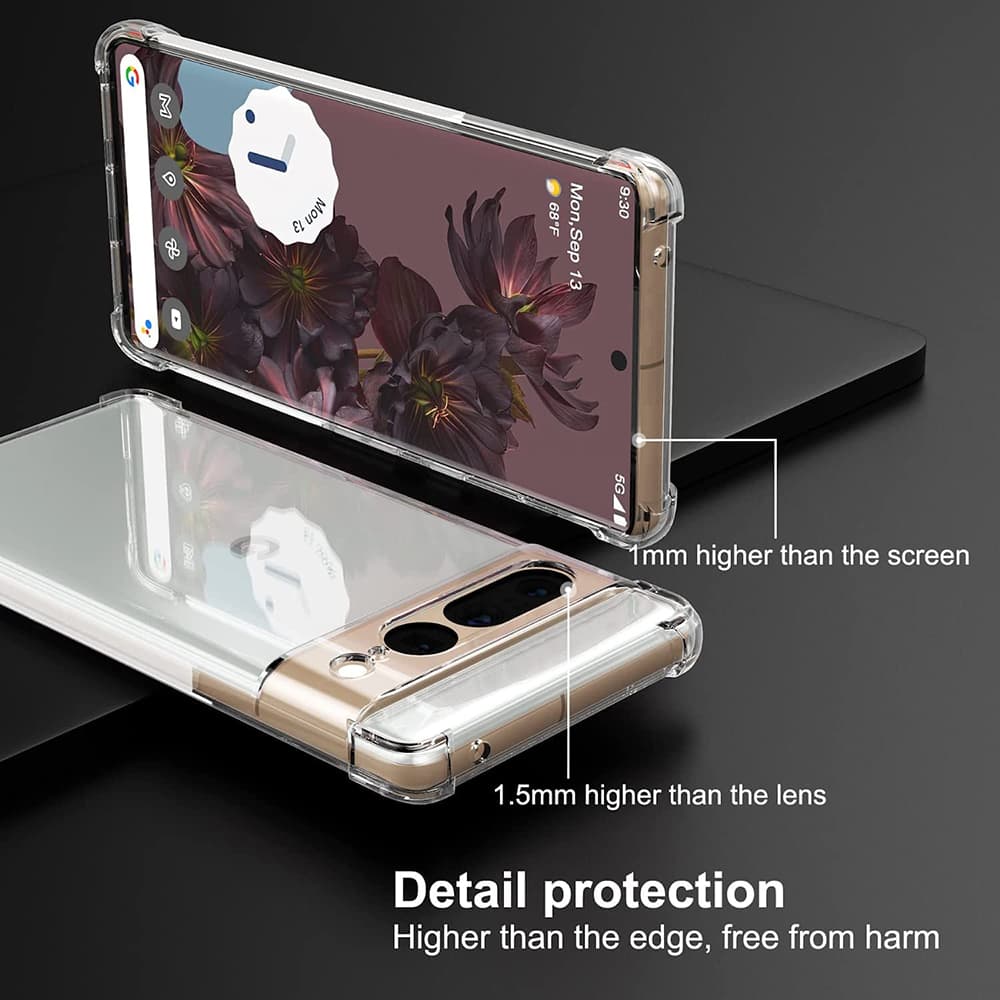Techsuit Nárazuvzdorný Průhledný Silikon Google Pixel 7 Pro Clear - náhled 2