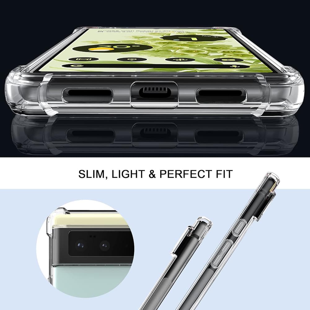 Techsuit Nárazuvzdorný Průhledný Silikon Google Pixel 6 - náhled 2