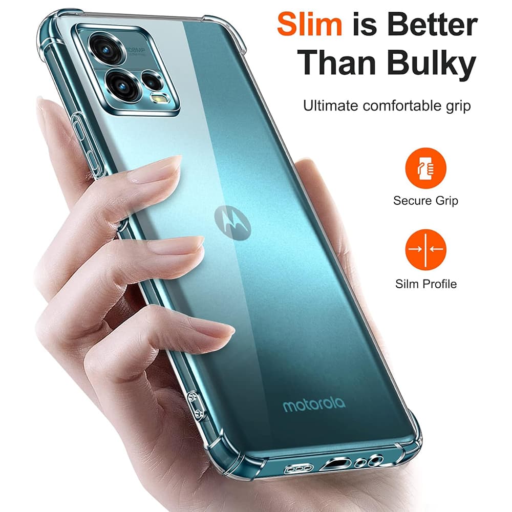 Techsuit Nárazuvzdorný Průhledný Silikon Motorola Moto G72 - náhled 2