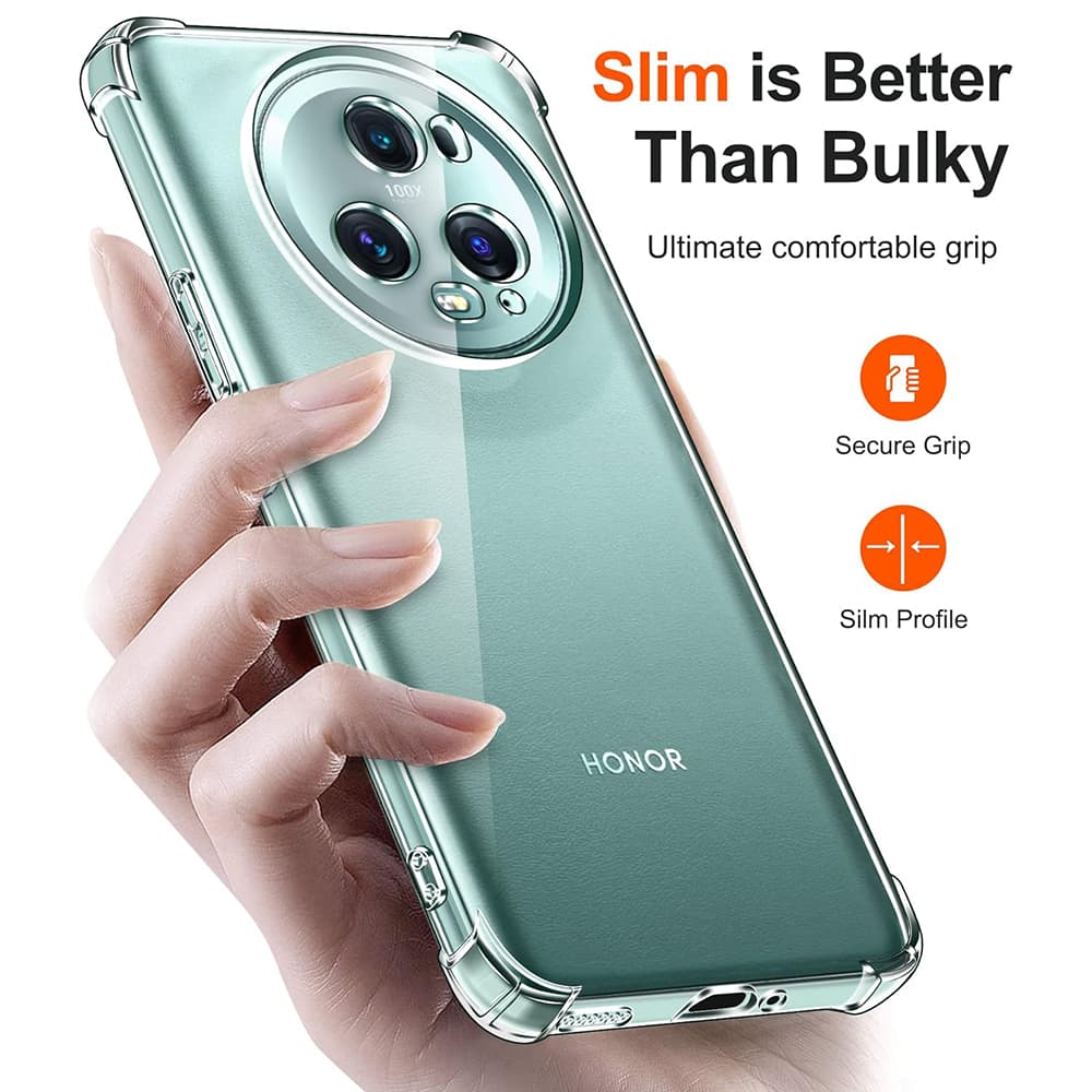 Techsuit Nárazuvzdorný Průhledný Silikon Honor Magic5 Pro Clear - náhled 2