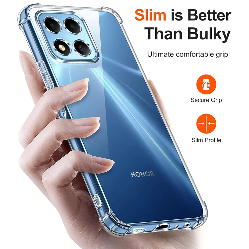 Techsuit Nárazuvzdorný Průhledný Silikon Honor X6 X8 5G 70 Lite - náhled 2