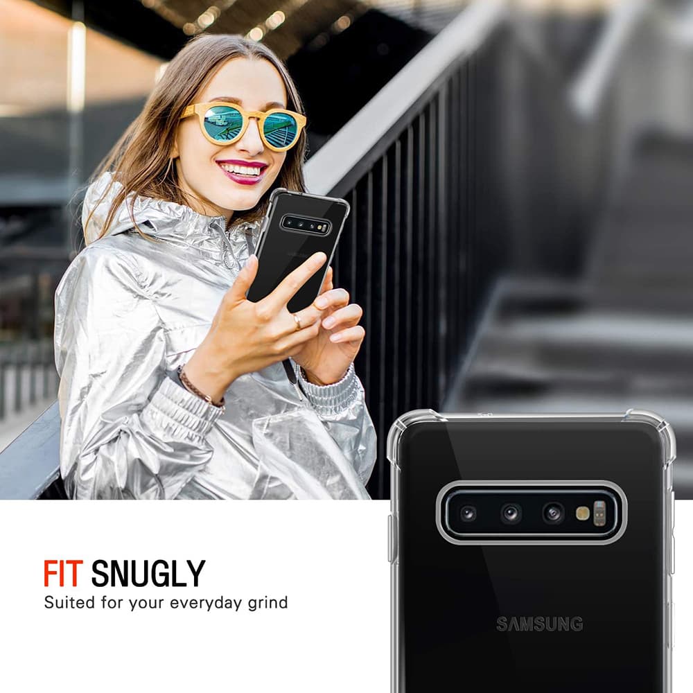Techsuit Nárazuvzdorný Průhledný Silikon Samsung Galaxy S10 Clear - náhled 2