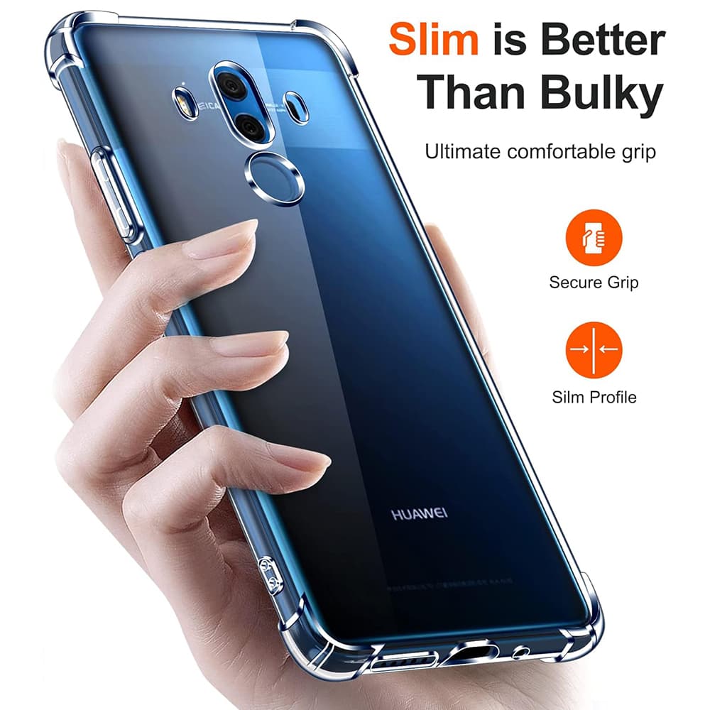 Techsuit Nárazuvzdorný Průhledný Silikon Huawei Mate 10 Pro Clear - náhled 2