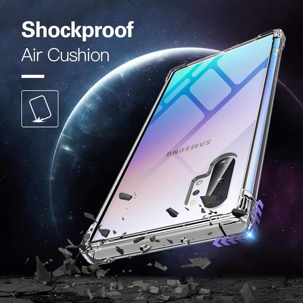 Techsuit Nárazuvzdorný Průhledný Silikon Samsung Note 10 Plus - náhled 2