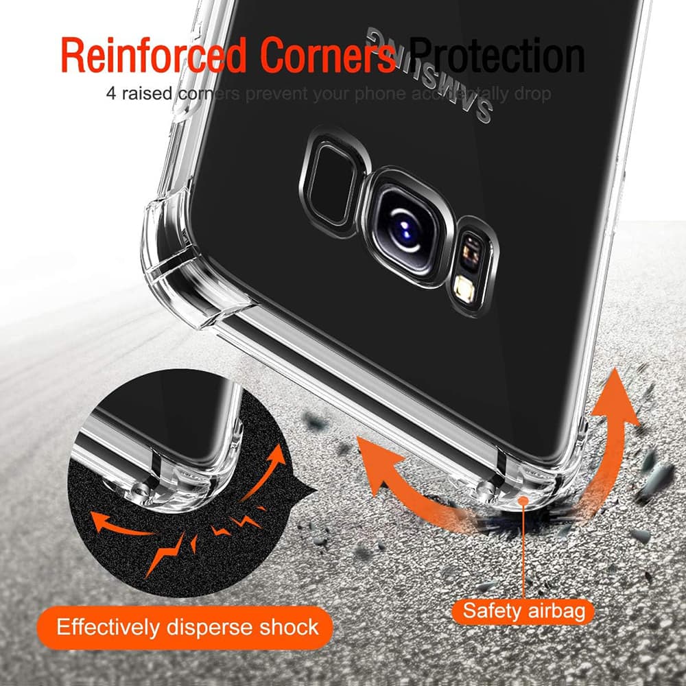 Techsuit Nárazuvzdorný Silikon Samsung Galaxy S8 Plus Clear - náhled 2