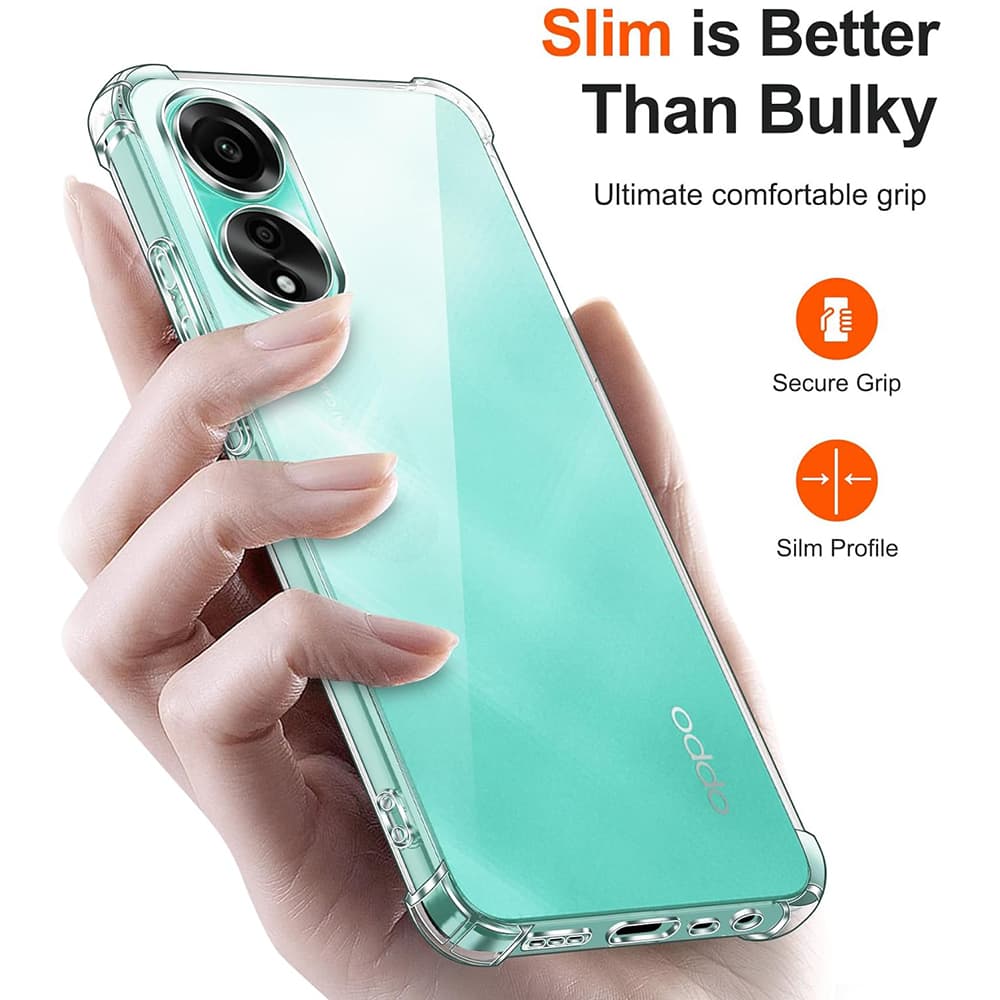 Techsuit Nárazuvzdorný Průhledný Silikonový Kryt Oppo A38 A18 - náhled 2