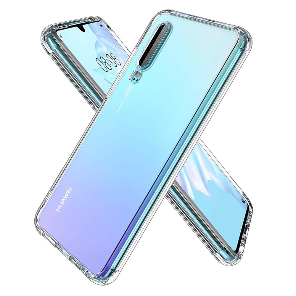 Techsuit Nárazuvzdorný Průhledný Silikon Huawei P30 Clear - náhled 2