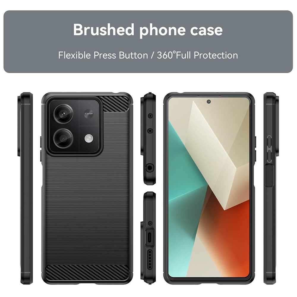 Techsuit Karbon Silikon Xiaomi Redmi Note 13 4G Černý - náhled 2