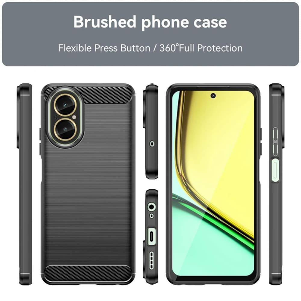 Techsuit Karbon Silikon Realme C67 4G Black - náhled 2