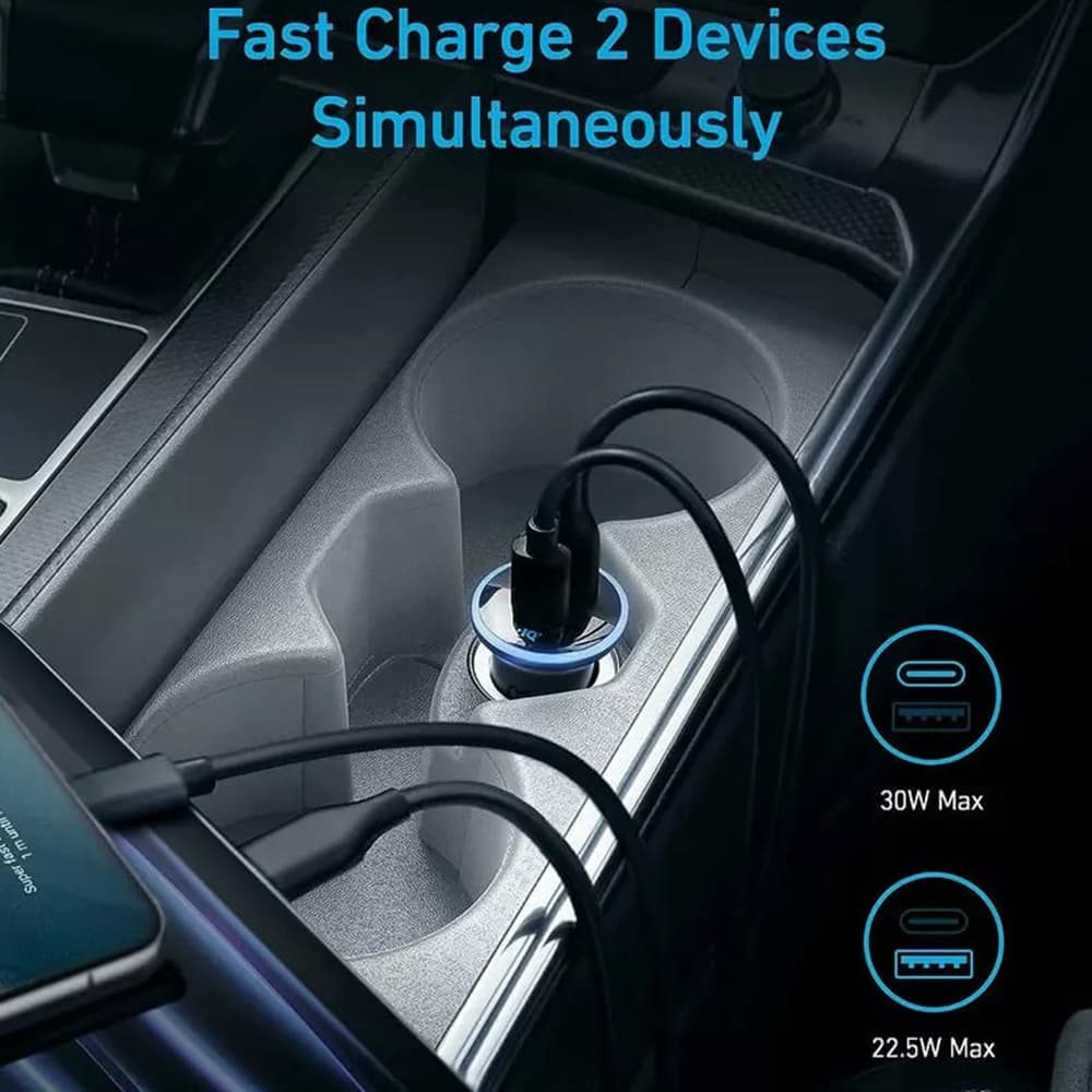 Anker Autonabíječka 323 A2735G11 USB Type-C LED 52.5W Černá - náhled 2