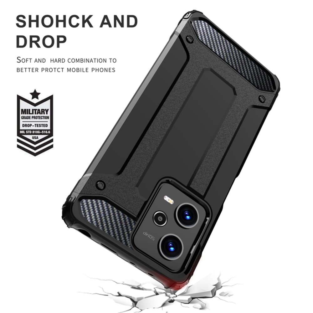 Techsuit Hybridní pouzdro Xiaomi Redmi 13C 4G Poco C65 Černá - náhled 2