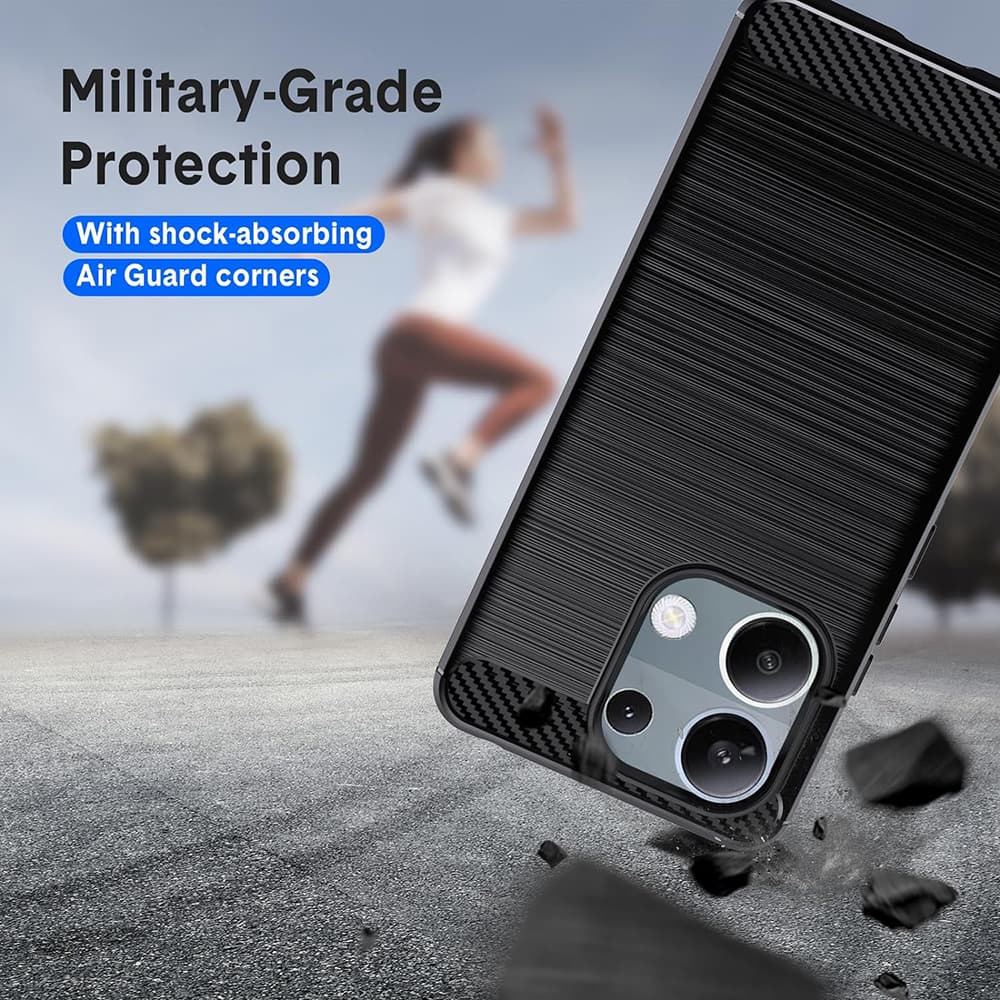 Techsuit Karbon Silikon Xiaomi Redmi Note 13 Pro 4G Poco M6 Pro 4G Black - náhled 2