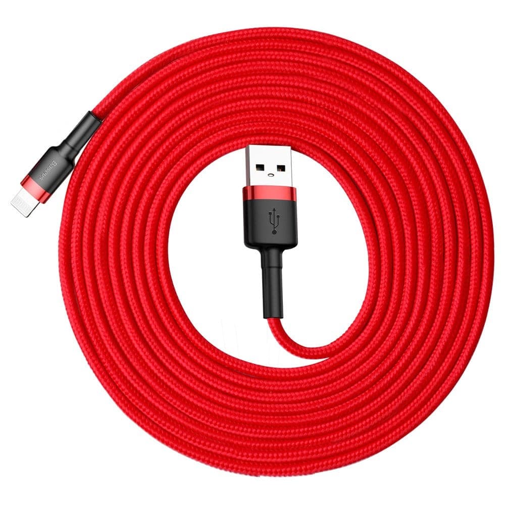 Baseus Datový kabel Cafule USB na Lightning QC3.0 2A 3m Červený - náhled 2