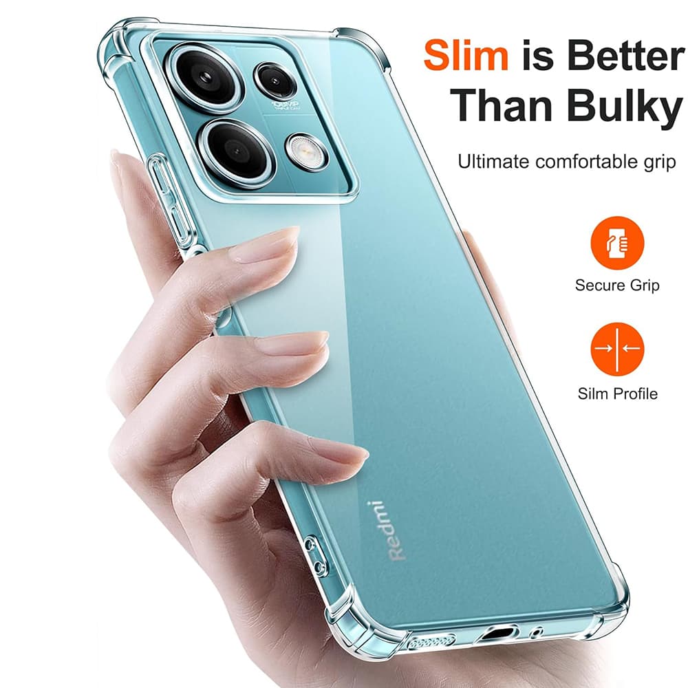 Techsuit Nárazuvzdorný Průhledný Silikon Xiaomi Redmi Note 13 5G - náhled 2
