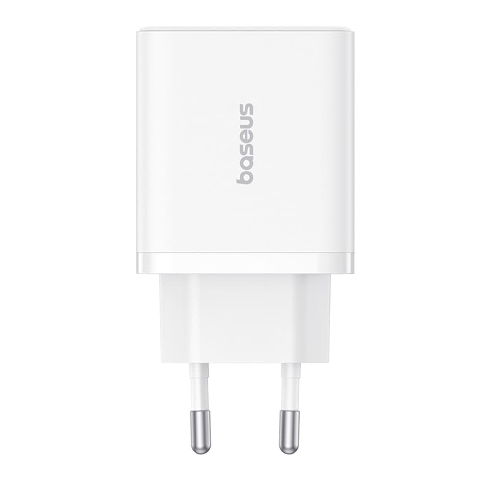 Baseus Síťová nabíječka GaN 2x USB Type-C Rychlé nabíjení 30W Bílá - náhled 2