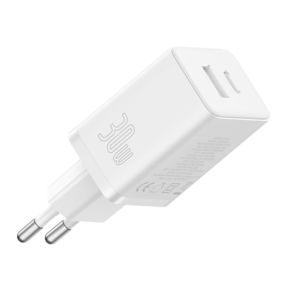 Baseus Nástěnná nabíječka USB Type-C Rychlonabíjení 30W Měsíční bílá - náhled 2