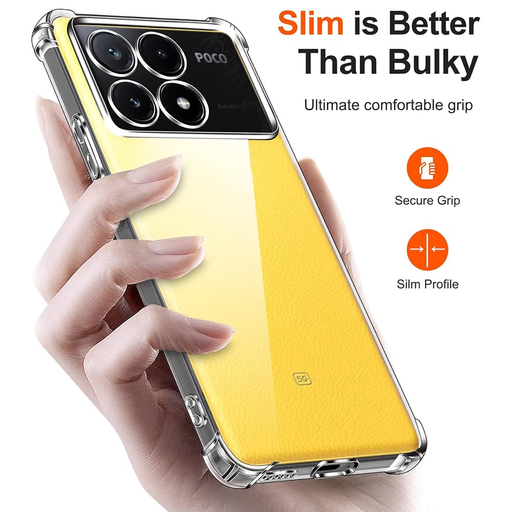Techsuit Nárazuvzdorný Průhledný Silikon Xiaomi Poco X6 Pro Clear - náhled 2