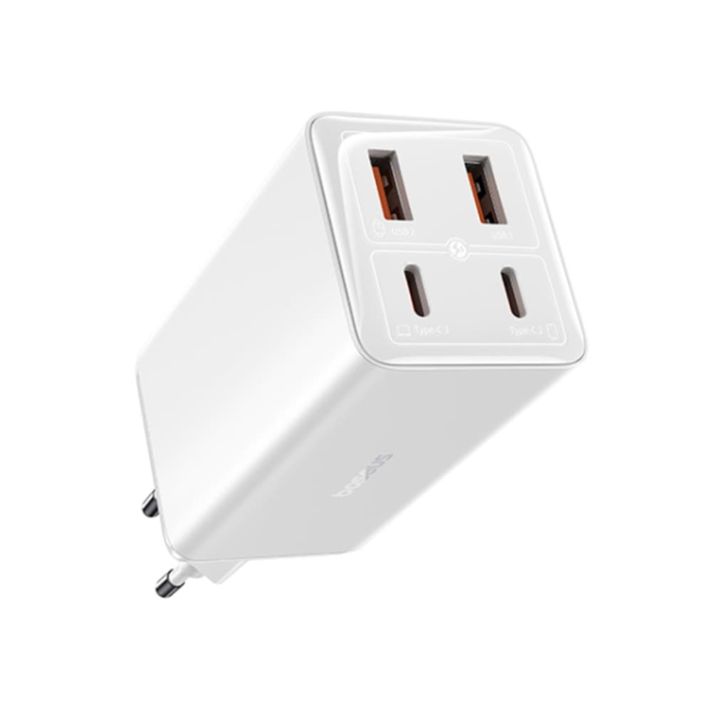 Baseus Nástěnná nabíječka GaN6 Pro 2x USB 2x Type-C 100W Bílá s kabelem - náhled 2