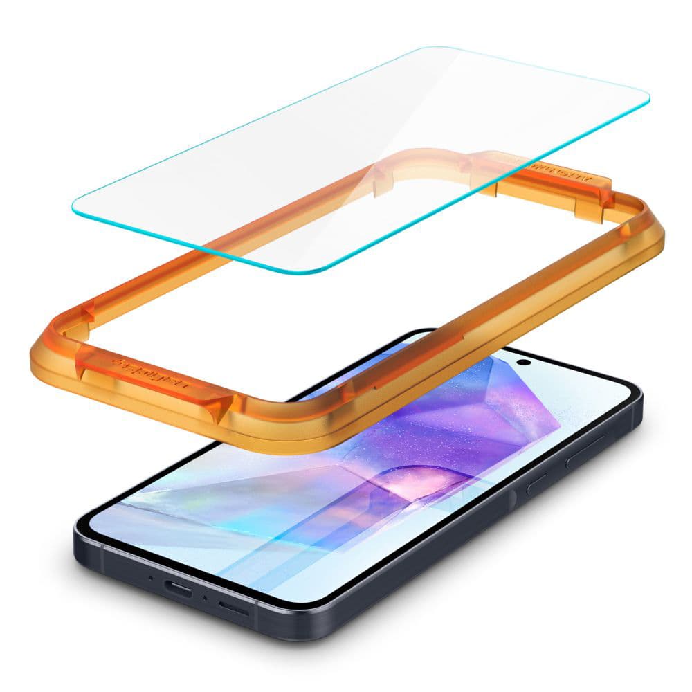 Spigen Glas.tR Align Master Samsung Galaxy A55 5G 2 kusy Čiré - náhled 2