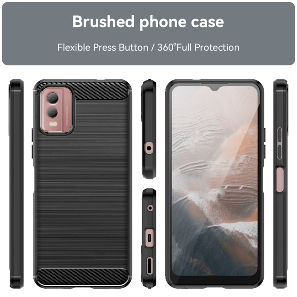 Techsuit Karbon Silikon Nokia C32 Černá - náhled 2