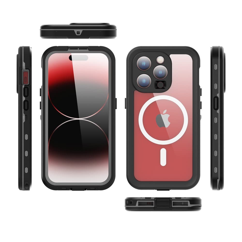 ShellBox Vodotěsné IP68 MagSafe pouzdro iPhone 15 Pro Černé - náhled 2