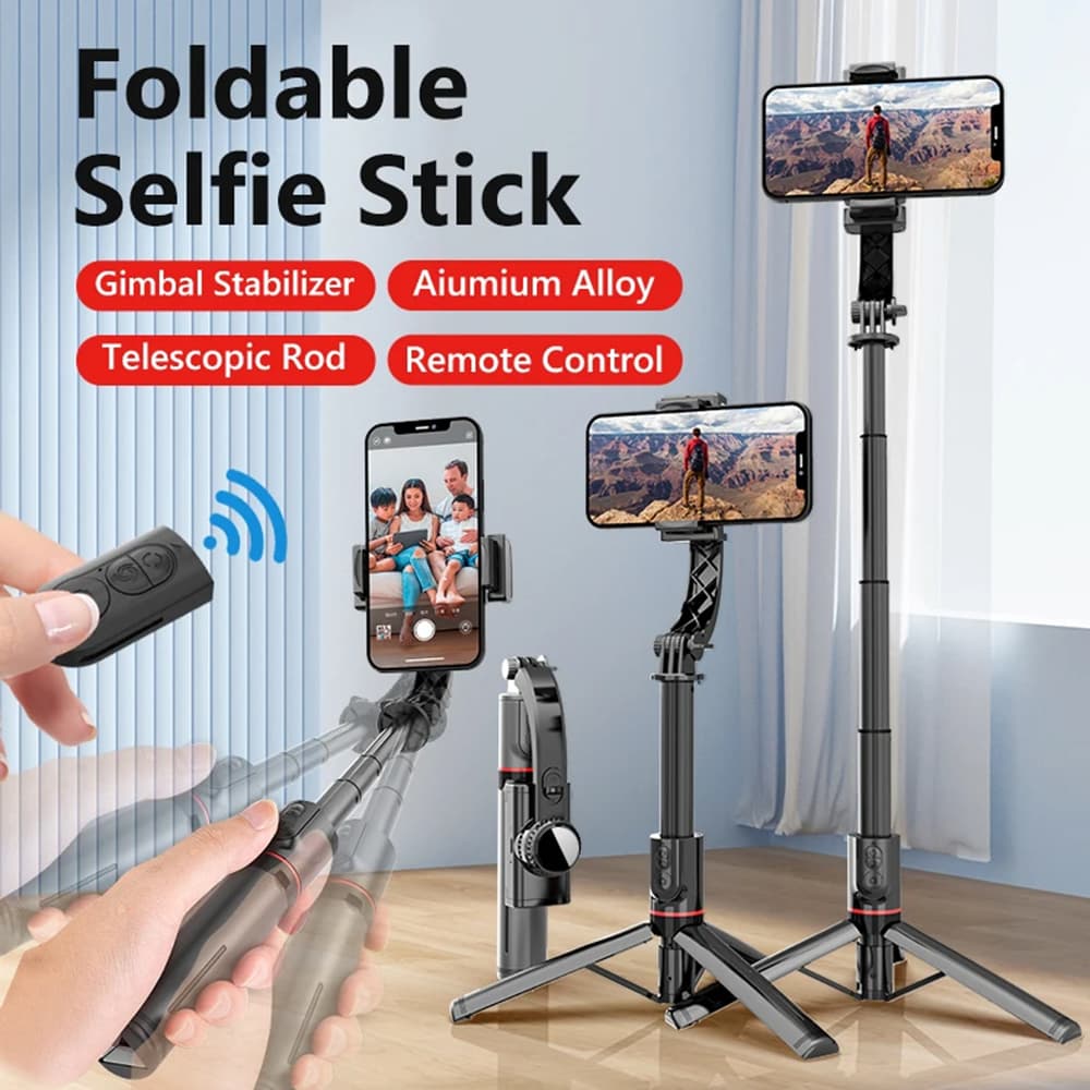 Techsuit Selfie tyč L19 Monopod Stativ Bluetooth 70cm Černá - náhled 2