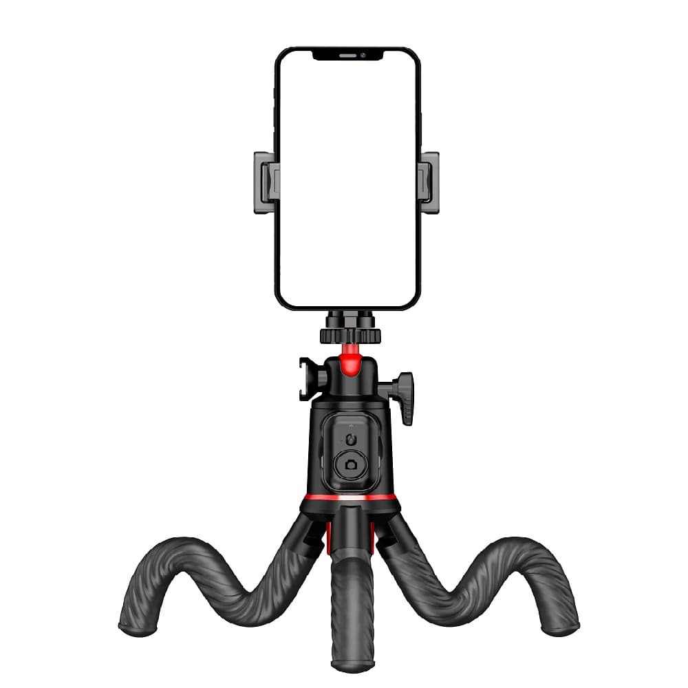 Techsuit Selfie Stick C03 Stativ Dálkové Ovládání 360 Hlava 64cm Černá - náhled 2