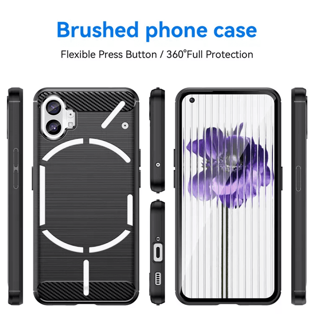 Techsuit Karbon Silikon Nothing Phone (1) Černý - náhled 2